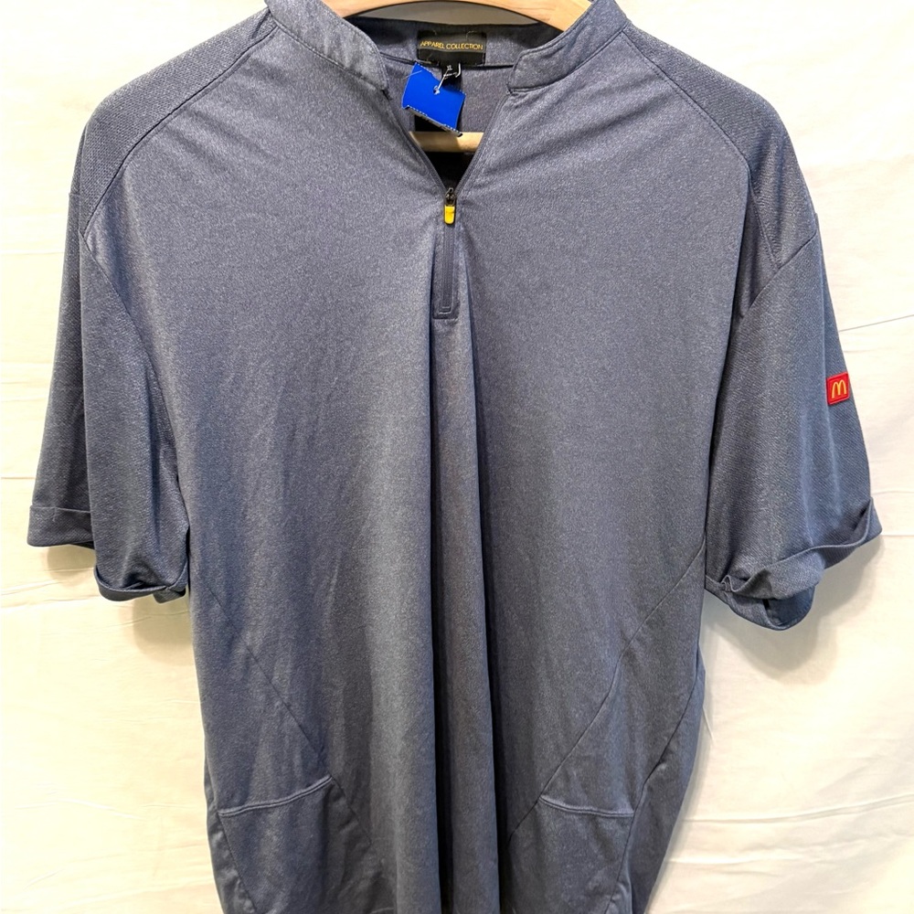 McDonald's Apparel Collection Mens Size XL Gray Employee Uniform Work Shirt